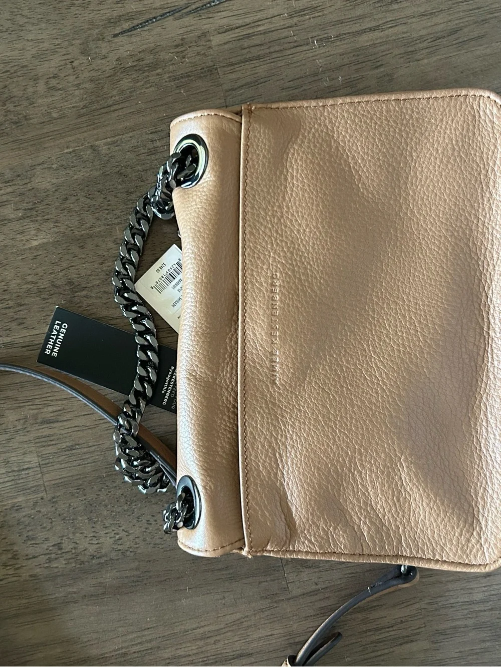 Aimee Kestenberg Tan Leather Heart-Accent Crossbody Bag